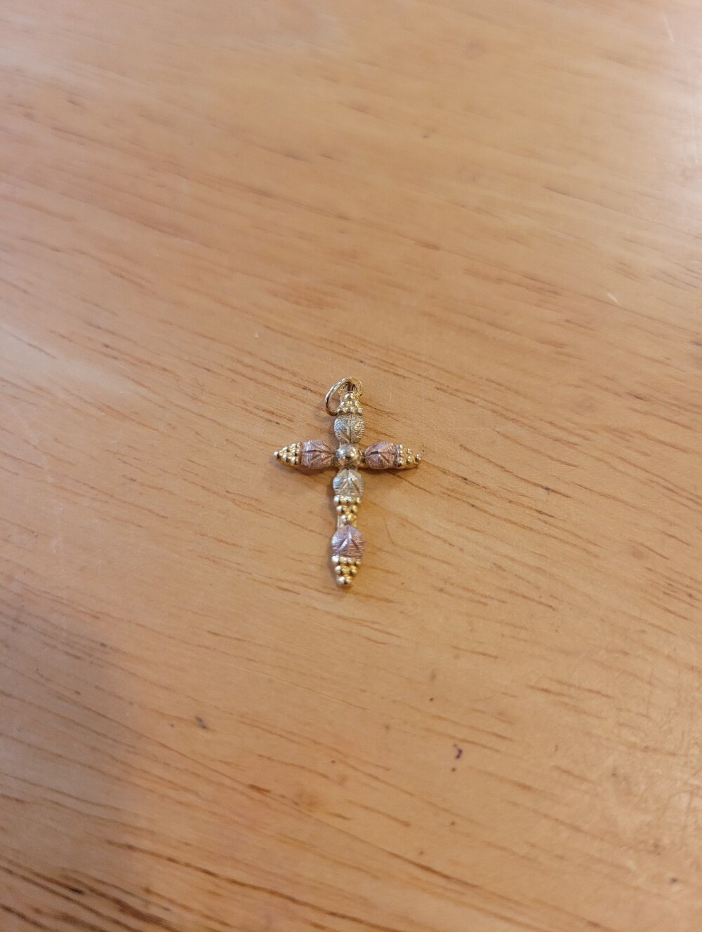 10k Black Hills Gold Cross Pendant